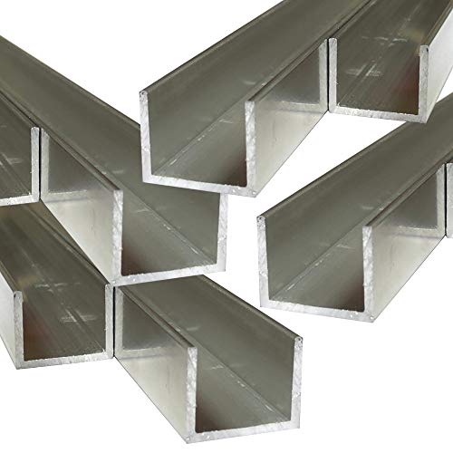 Alu U-Profil 20 x 25 x 20 x 2,0 mm Aluminium AlMgSi0,5 U-Stab Profil Aluprofil U-Stange (150 cm)