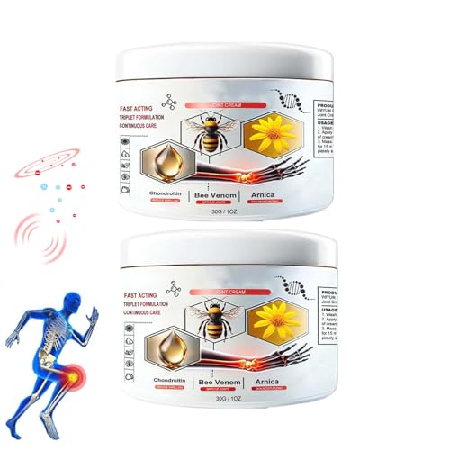 2Stück Todahof Bienengiftsalbe | Todahof Bienengiftlinderungscreme | Todahof Bienengiftsalbe Gegen Schmerzen | Bee Venom Cream | Bee Cream Bienengiftsalbe Arthrose Fortschrittliches Bienengift-Gel