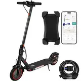 8,5 Zoll Elektroroller, 10,4 Ah Klasse A Akku, 3 Geschwindigkeitsmodi, 15-21 Meilen Reichweite & 120 kg Traglast mit Handyhalterung & Autoschloss, Elektro Scooter mit straßenzulassung