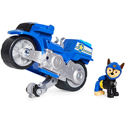 PAW PATROL Moto Pups Chases Motorrad mit Spielfigur, Fahrzeug mit Rückzugs- und Wheelie-Funktion, ab 3 Jahren, Basis Fahrzeug (Basic Vehicle)