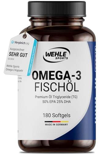 Omega 3 Kapseln hochdosiert - Fischöl Kapseln mit 2000mg (1000mg EPA & 500mg DHA) pro Tagesdosis - Omega-3 Fettsäuren ohne Vitamin E - Aufwendig gereinigt aus nachhaltigem Fischfang