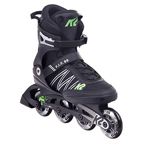 K2 Skates Herren Inline Skates F.I.T. 80, black - green, 30E0873.1.1.120