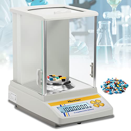 Hanchen Analytical Balance 220gx0,1mg Hochpräzise Analysenwaage Digital Balance Skala für Labor Apotheke Juwelier Chemiefabrik Schule Manuelle Kalibrierung 220V