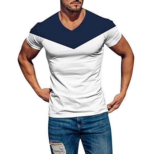 T-Shirt Herren Sommer Rundhals-Ausschnitt 100% Baumwolle, Regular Fit Herren-T-Shirt Rundkragen, Casual Basic Männer T-Shirt Mens Kurzarm Herren Shirt Weiß Slim T-Shirt FüR Herren Schwarz Mit Aufdruck