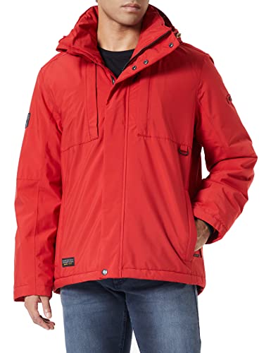 camel active Herren 420224/8E75 Jacket, Rot, 114