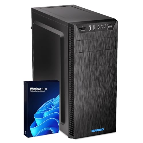 Greed® Ultra V2 PC mit Intel Core i9 10900F - Schneller Rechner - Computer für Büro & Home Office mit 5,2 GHZ - 32GB RAM/Arbeitsspeicher - 1TB SSD + 1TB HDD - DVD+RW - USB 3.1 - WLAN, inkl Win 11 Pro