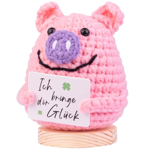 Mwmoeen Lustiger Positiver Pinguin, Positive Kartoffel Pocket Hug Geschenke Beste Freundin Geschenke für Freundin Kleine Geschenke für Frauen