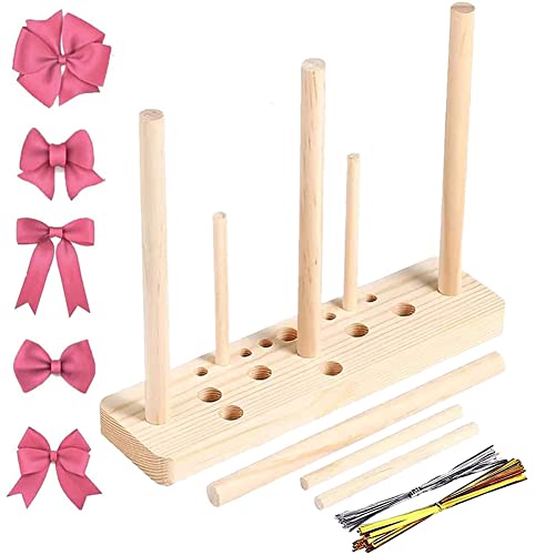 Bogenmacher für Bänder, Werkzeug Bogenmacher, Schleifenmacher Für Geschenkschleifen, Wooden Ribbon Bow Maker Kit, Für Bandkränze, Geschenkbögen, Partydekorationen, Verschiedene Handwerke