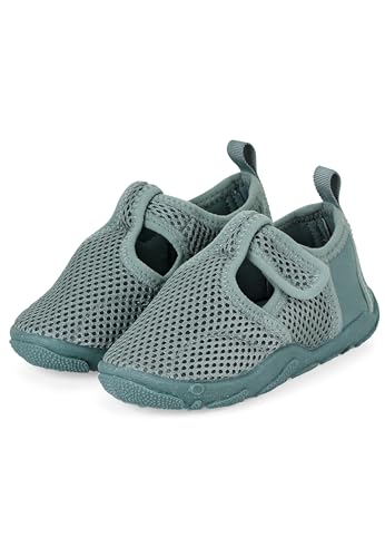 Sterntaler Badeschuh Mesh mit Klettverschluss - Badeschuh aus Mesh mit Klettverschluss - Unisex Baby Badeschuh - Aquaschuhe unifarben Babyschuhe rutschfester Sohle für Badespaß - mattgrün, 23/24