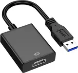 USB auf HDMI Adapter, USB 3.0/2.0 auf HDMI Audio Video, Graphics Kabel HD 1080P, Konverter für PC, Laptop HDTV, kompatibel mit Windows XP/10/8/7 (NO Mac & Vista)