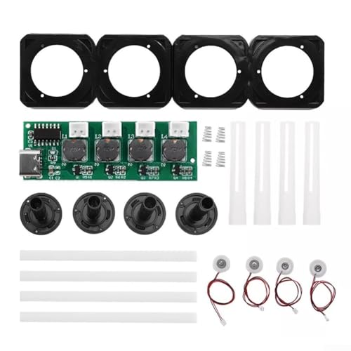 Mini-Luftbefeuchter DIY Kit Zerstäubungsmodul Typ-C Luftbefeuchter Nebelhersteller Treiber Leiterplatte 4 Zerstäuber Zerstäubung Experimentelle Ausrüstung (Modul Kit1)