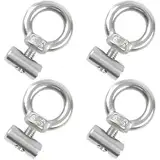 KOLZEMV 4 Stück Stopper für Kederschiene 8-10 mm Kederstopper mit Karabiner Edelstahl Kederstopper, Kederschiene Zubehör für Caravan Wohnmobil Campervan Boot Kederschiene Zubehör(4PCS 8-10 mm)