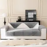 jianyana Sofa überzug Sofabezüge aus Samt Weich rutschfest Strapazierfähig Couchunterlage für 2 3 und 4 Sitzer Warm Atmungsaktiv Maschinenwaschbar für Ledersofa Bank Ecksofa Universal