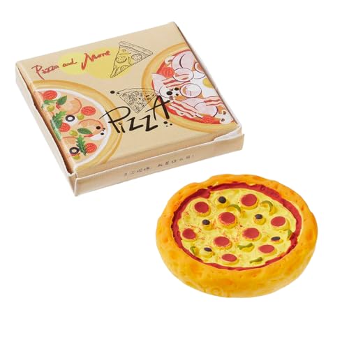 HobbyFun Miniatur Pizza 2,9cm Handgemachte leckere Pizza für Dekoration Basteln Mini Pizza