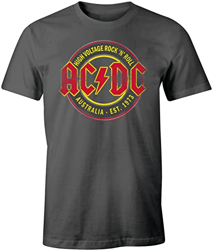 AC/DC - High Voltage Aus. 73 Organic Shirt nachaltig Shirts für AC/DC Fans (XL, Dark Grey)