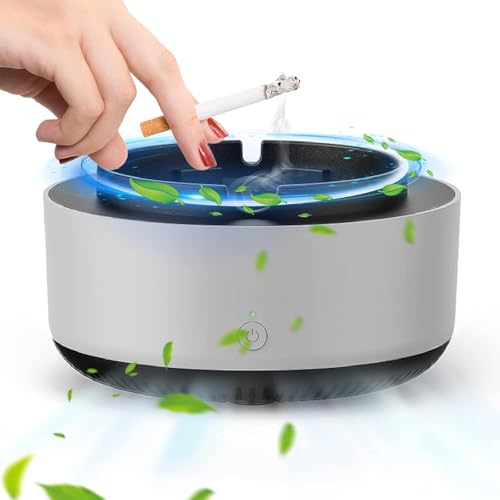 Rauchloser Aschenbecher Mit Luftreiniger, 2 in 1 Luftreiniger Aschenbecher für Die Luftreinigung Mit Negativen Ionen Multifunktionale Rauchlose Aschenbecher mit Filter für Home Car Office
