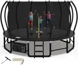 Devoko Trampolin Outdoor Ø228/305/366/427 cm, TÜV Rheinland GS-Zertifikat, Mit verstärkten Beintraversen, Stabil, Robust und Belastbar, Einteilige Konstruktion für Kinder und Erwachsene