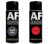 Autolack Spraydose Set für Audi D6U Dunkelgruen MET Basislack Klarlack Sprühdose 400ml