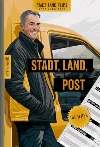 Stadt, Land, Post - Spiel für Postboten - 105 Seiten: Stadt, Land, Fluss Post Edition | Spieleklassiker Kategorien für Paketdienst