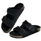 Torotto Damen Pantoletten Classic hausschuhe Sandalen(schwarz,41 EU)