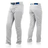Franklin Sports Youth Baseball + Softball Pants - Relaxed Black Baseball Pants for Kids - Boys + Girls Relaxed Style Baseball + Softball Pants with Belt Loop - Grey - Youth Large