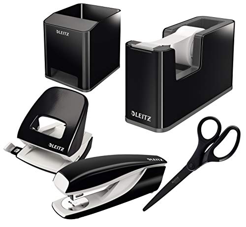 Leitz Wow Schreibtisch Accessoires (Schwarz, Komplett - Set)