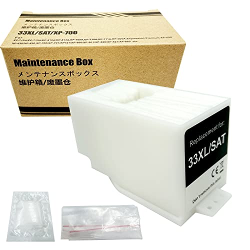 COCADEEX 33XL Resttinte Sammeleinheit kompatibel mit Expression Premium XP-530 XP-630 XP-830 XP-700 XP-701 XP721 XP-800 XP-801 XP-820 XP-821 XP-860 Drucker, 33XL Tintenwartungsbox