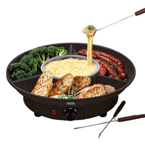 Mikamax Electric Fondue Set - Fondue - Fondue Elektrisch - Fondue Set - Käse Fondue - Fondue Schokolade