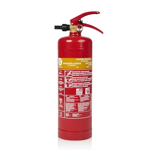 Smartwares SB2 Feuerlöscher/Schaumlöscher Brandklassen A und B (feste & flüssige Stoffe), DIN EN3 konform, 2 Liter Schaum