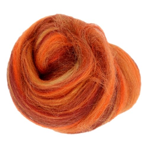 mjolda Filzwolle 20gr. Merinowolle/Märchenwolle zum Trockenfilzen und Nassfilzen (Erdfarbe)