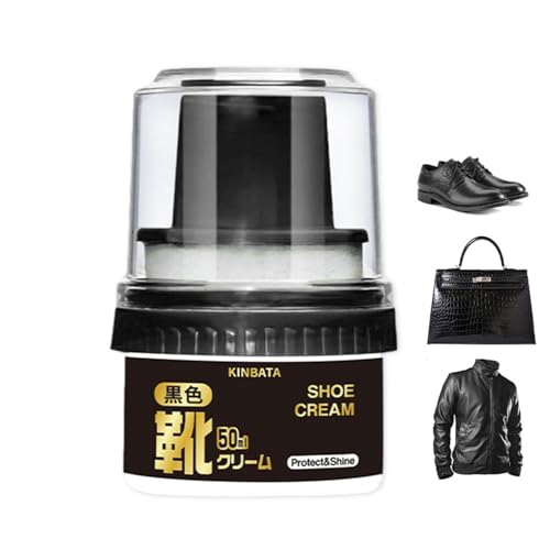 Schuhputzmittel – 50 Ml Hochglanz-Stiefelpoliermittel, Lederpflegeset | Glanzwiederherstellung Für Schuhe, Stiefel, Sofas, Gürtel, Sitze, Taschen, Langanhaltender Glanz Und Schutz Für Lederartikel, Ei