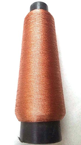 Maroon & Orange – sehr feine Kunstseide gedreht mit Lurex – Neem Jari Zari – zum Häkeln, Nähen, Sticken, Strickschmuck