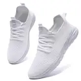 AZSDXS Leicht Turnschuhe Sportschuhe Damen Sneaker Atmungsaktive Hallenschuhe Sommer Schuhe Laufschuhe Outdoor für Fitness Tennis Jogging Bequem Straßenlaufschuhe Weiße 37