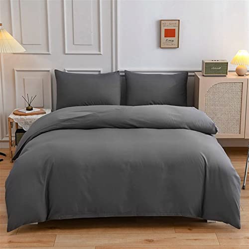 Doppelbett-Bettbezug-Set, 4-teilige Bettwäsche, weicher und bequemer einfarbiger Bettbezug, doppelseitiger Bettbezug, Schlafzimmer-Dekoration for Männer und Frauen for alle Jahreszeiten.(Farbe:I,Größe