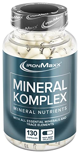 IronMaxx Mineralkomplex - 130 Kapseln | Hochwertige Mineralstoffe für den täglichen Bedarf | Unterstützt normale Muskelfunktion | Mit allen essentiellen Mineralen und Spurenelementen