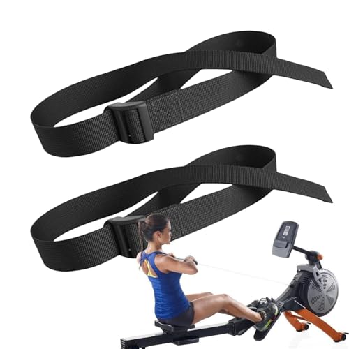 Pedalriemen für Ellipsentrainer – Verstellbare Fußriemen für Rudergeräte und Crosstrainer | Ersatz-Pedalriemen für Heimtrainer, Untertischgeräte und Heimfitnessgeräte