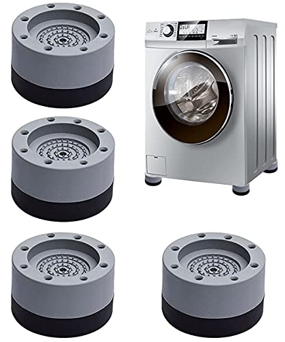Waschmaschine Füße Pad Fußpolster 4 Stück Universal Anti Vibration Waschmaschine Füße [Vibrationsdämpfer]Anti Rutsch Gummi-Fußpolster Schwingungsdämpfer Antirutschmatte für Waschmaschinen und Trockner
