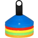 GHB Hütchen 25er Fussball Hütchen Fußball zubehör Slalom Hütchen Markierungshütchen für Fussball Training Agilität Geschenk Jungen Kinder Spieler mit Halter und Tragetasche