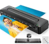 A3 Laminiergerät Laminiermaschine - 5 in 1 Laminiergerät mit Laminierfolien für A3/A4/A5/A6, Heiß und Kalt Laminiergerat Set mit Papierschneider und Eckrunde für den Heimgebrauch Büro Schule Fotos