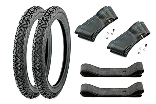 Vee Rubber Reifen Set 2, 6-Teilig, Maße 2,25 x 16 Zoll, 2 1/4 x 16 Zoll, Profil VRM 087 & 38J, Inklusive Schläuche und Felgenbänder, Neuste Technik, Für die Straße und das Terrain