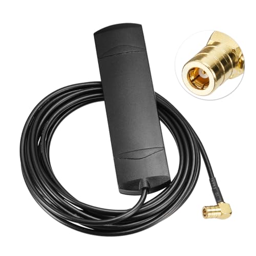 Eightwood DAB DAB+ Antenne Auto FM AM Radio Antenne Windschutzscheiben Antenne Patch Antenne 17dbi + 3M DAB Antenne SMB Anschluss Kabel für Pioneer Alpine Clarion Digital Radio FM Tuner