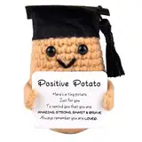 Vibbang Positive Kartoffel Puppe, Lustige Mini Positive Potato Strickpuppe, Kreative Strickwolle Pocket Hug Motivationsgeschenke, Energiekarte Inspirational Geburtstagsgeschenk für Freundin Geschenke