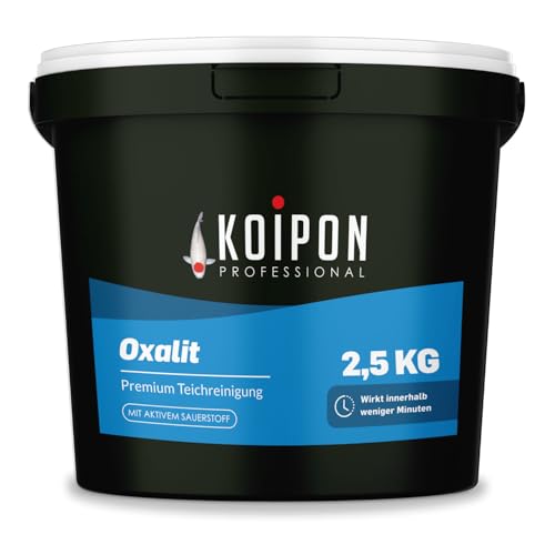 KOIPON Oxalit 2,5 kg Teichschlammentferner zur Teich Reinigung von Laub, Teich Schlamm und Ablagerungen wirkt innerhalb weniger Minuten mit Sauerstoff