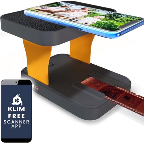 KLIM K2 Mobile Film Scanner 35mm + Positiv- & Negativ- Dia Scanner + Fotoscanner zum digitalisieren + Diascanner + Deine eigene Entwicklungsstation zu Hause + Dias selbst digitalisieren