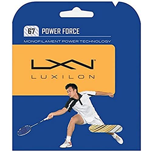 Luxilon Badminton-Saite, Spin Force, Gold, 10 Meter, 0,67 mm Dicke, WRZ990122