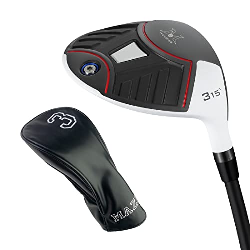 MAZEL Golf Fairway Woods 3 oder 5 Titan Golfschläger 15 oder 18 Grad 44 Zoll Rechtshänder Graphitschaft