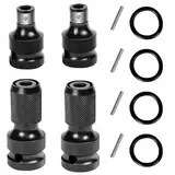 4 x Schlagschrauber Bit Adapter, 1/2 auf 1/4 Zoll Bit Adapter, Elektroschrauber-Adapter Schlagschrauber Adapter, Bithalter Schlagschrauber für Schlagratschenschlüssel