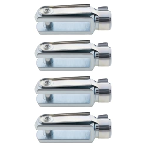 Be In Your Mind 4 Stück M8 Gabelkopfgabel Lang mit Federstift Rechtsgewinde Luftzylinderstange Gabelkopfende Innengewinde Y-Anschluss 58 Mm Länge