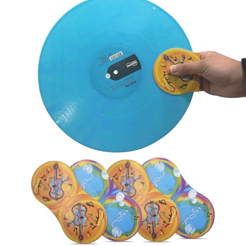 Schallplattenhandschuh LP Handler Antistatischer Schallplatten-Handler und Handler Greifer Schallplattenreiniger und -schutz aus weichem Mikrofaser-Material, Plattenspieler-Zubehör (bunt)