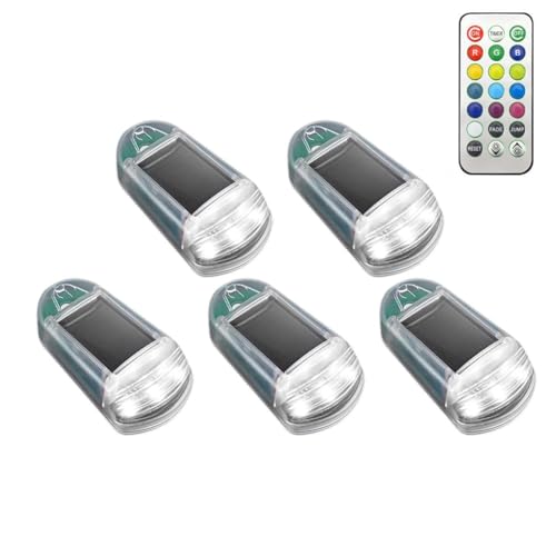 5er-Pack betriebene Kabinenlichter für LKW, 7 Farben, App, ohne Bohren, LKW, Kabine, Solar-Dachleuchten, Lichter